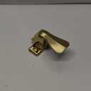 Ideal Security GL Door Lever Set with Keyed Deadbolt Lock for Storm and Screen Doors, Bright Brass (4-Piece Set)