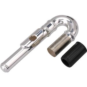 Jiayouy Silver Plated Flute Curved Head Joint Mouthpiece Replacement Woodwind Instrument Accessories