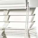 Wood Indoor Window Blinds 2" Slats, 16" 24" 28" 34" 40" 48" 52" 55" 62" 68" 70" 76" Cordless Horizontal Shades, Privacy Blackout Wooden Venetian Blind for Bedroom Bathroom Office(White)