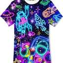 Enlifety Boys Girls T-Shirts 3D Graphic Shirts Kids Cool Short Sleeve Tees Size 12-14T