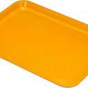 PATIKIL 15x11 Fast Food Tray, Plastic Reusable Recyclable Multi-Purpose Rectangle Serving Tray for Restaurant Home Kitchen, Yellow
