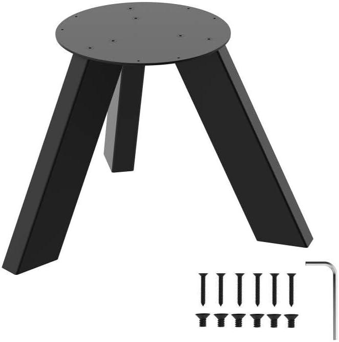Orgerphy 18 Round Plate Table Base Leg |18 inch Metal Coffee Table Legs Bench Legs | 18" Height 14" Wide Industrial Square Tube Leg for Tea Table Coffee Table Furniture Bench Legs (18 inch)