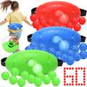 Skirfy Shaking Swing Balls Party Game,3 Pack Floor Game Party Favor Carnival Birthday Game for Kids Adult with 60 Balls, Outdoor Indoor Toys for Boys Girls, Valentine's Party Games Kids Toys Red, blue, green