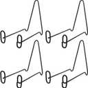 MOCOUM 4 Pack Display Stand Easel Iron Bowl Stands for Display Large Deep Bowls, Platters and Deep Dishes (Black, 7 inch, 4 pack)