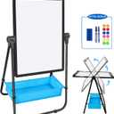Dry Erase Board with Stand - Double Sided 28"x20" Portable Writing Whiteboards, Height Adjustable & 360 Rotating U Stand Magnetic Whiteboard for Home, School, Restaurant & Presentation