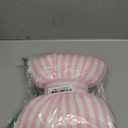Little Pink Bow Pillows Car Decorative 10x9.5 inch, Stripes Shaped Headrest Pillow for Car Cotton Handmade Cushion Striped Case Washable Coquette for Sofa Office Neck Lumbar Aesthetic Room Home Decor