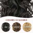 Hairro Claw Clip Ponytail Hair Extensions Jaw On Ponytails Synthetic Hair Curly Wavy Jaw/Claw Clips Pony Tail Hairpieces For Women 24 Inch 200g #1B Natural Black