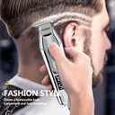 KEMEI Trimmer Cordless Hair Clipper for Men Professional Electric Beard Trimmers Barber Hair Cuttings Kit, Zero Gapped T Blade Detailers Trimmers for Men, KM-5027