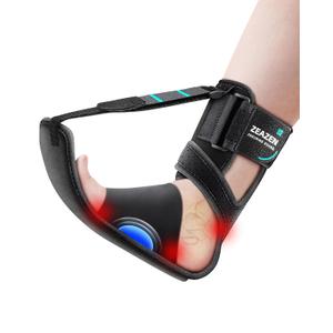Plantar Fasciitis Brace Night Splint, Adjustable Foot Support for Heel Spur, Foot Drop & Achilles Tendonitis Relief, Comfortable Day & Night Use for Men and Women (Black, Large)