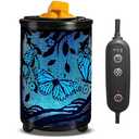Leyoue Electric Wax Melt Warmer PTC Heating Plate with 7 Colors LED Changing Light Wax Warmer Fragrance Warmer for Home Office Gifts & Decor(Butterfly)