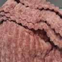 BEDELITE Fleece Throw Blanket for Couch 3D Ribbed Jacquard Soft and Warm Decorative Fuzzy Blanket Cozy, Fluffy, Plush Lightweight Pink Throw Blankets for Bed, Sofa, 50x60 inches