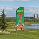 Fresh Wraps Feather Flag for Business Advertising 6 FT Swooper Flag for Storefronts Retailers Shops Food Trucks Events and Fairs (Flagpole Not Included)