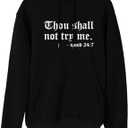 Teen Girls Womens Funny Hoodies Letter Printed Thou Shall Not Try Me Women's Hoodie Pullover Sweatshirt (M)
