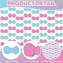 2 x 8 Pcs Gender Reveal Party Decorations 8.2 ft Pink and Blue Bow Baby Shower Banner Cute Gender Reveal Hanging Garland Photo Backdrop for Birthday Wedding Party Supplies