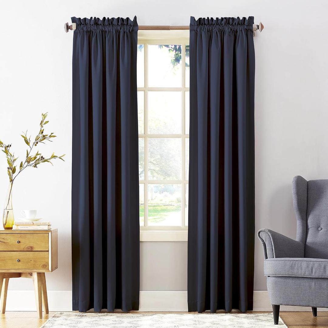 Sun Zero Barrow Energy Efficient Rod Pocket Curtain Panel Pair