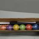Juegoal Six Player Croquet Set with Wooden Mallets Colored Balls for Lawn, Backyard and Park, 28 Inch