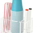 Cup Holder with Slot Mark Your Cup, Party Dispenser Acrylic Cup Organizer and Bar Counter Decor, Clear (Single)