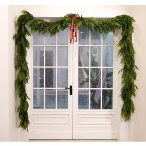12FTx1 Real Touch Norfolk Pine Garland Artificial Faux Greenery Garlands Christmas Norfolk Pine Garland for Christmas Holiday Seasonal Indoor Mantle Decor (1, 12FT)