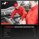 A-Premium Engine Radiator Cooling Fan Assembly Compatible with Select Chevrolet, Buick & Pontiac Models - Impala 2006-2013, Impala Limited 2014-2016, Monte Carlo, Lacrosse 2008-2009, Grand Prix