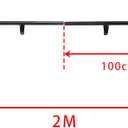 6.6FT Rolling Library Sliding Ladder Hardware Kit, Floor Roller with Brake,Library Ladder Hardware Kit Max Load 300lbs