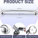 24 Inch Shower Grab Bar, Brushed Nickel Anti Slip Safety Bars, 304 Stainless Steel Bathroom Handrail, Handicap Grab Bars for Wall, Shower Grip Handle for Seniors Elderly Injury Assist Bath (1.25" Dia)