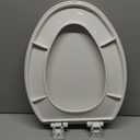 Mayfair Caswell Modern Slow Close Toilet Seat, Durable Plastic, Elongated, White