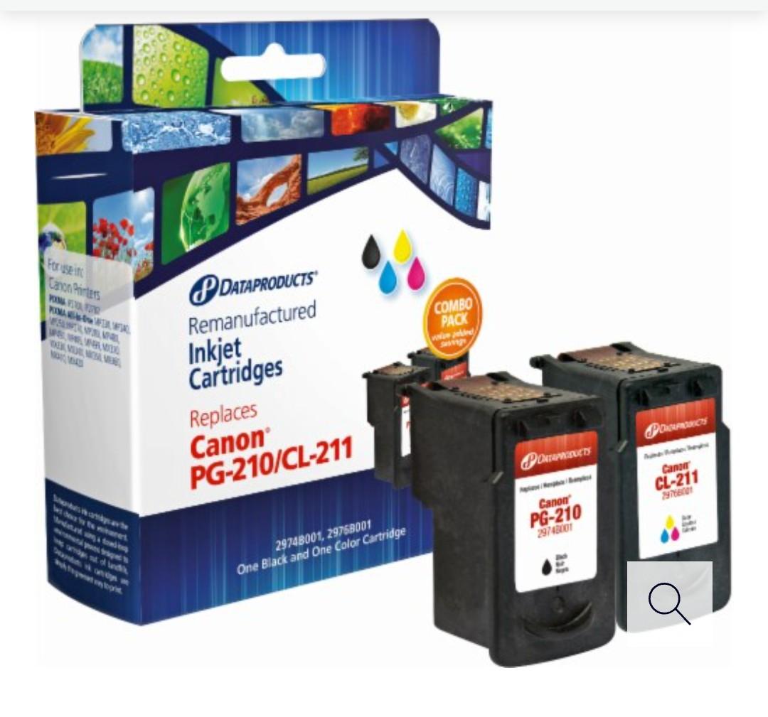 Dataproducts Remanufactured Ink Cartridges for Canon PG-210/CL-211 - Black/Tri-Color