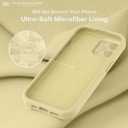 LOVE 3000 Designed for iPhone 15 Pro Max Case, Premium Silicone with [Soft Anti-Scratch Microfiber Lining] Shockproof Protective Phone Case for Men Women Girls 6.7", Creamy Yellow