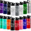Pinkunn 16 Pcs Employee Appreciation Gifts for Christmas Thank You Water Bottle Gifts For Team Staff Coworker Lightweight Leakproof Thank You for Being Awesome Presents (17 Oz, Multicolor)