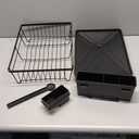 Dish draining rack,Cutlery rack with drain tray and drip line,cup holder,cutlery holder,Kitchen countertop storage rack