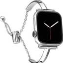 PlusRoc Stainless Steel Band Compatible with Apple Watch Band 38mm 40mm 41mm 42mm 44mm 45mm 46mm 49mm iWatch SE Series 11 10 9 8 7 6 5 4 3 2 1, Slim Versatile Bangle Bracelet