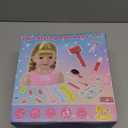 Doll Head for Hair Styling Kids, Pretend Play Hair Salon Toys for Girls with Hairdryer Hair Accessories, Princess Birthday Toys Gifts for 3 4 5 6 7 8 Years Old (Colorful)