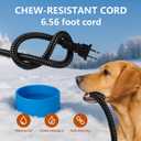 Heated Water Bowl for Dog Cat, Outdoor Warming Animals Bowl with Chew Resistant Power Cord, Waterproof Heat Pet Bowl Smart Uniform Heating in Winter Antifreeze for Chicken Duck,108 fl oz