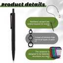 Lewtemi 10 Sets 24 Inch Pen Leash Pen Silicone Lanyard Holder for Clipboard Notebook Office Supplies