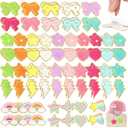 Self-Adhesive Chenille Patches for Girly Bags: NICEVINYL 116PCS Multicolor Flower Star Heart Cute Patch Embroidered Stick on - Lightning Rainbow Sticker Applique for Clothing Fabric Backpack Decor