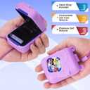 2 x MGZNMTY Silicone Case for Bitzee Disney Interactive Toy Digital Pet and Case, Protective Skin Cover for New Bitsy Electronic Virtual Pet (Purple)