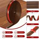 20ft Carpet Floor Transition Strips, Self-Adhesive Carpet to Tile Transition Edge Triings for Doors/Wood Floors, Coverage Height up to 5mm(Dark Brown)