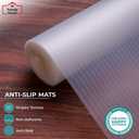 Trendy Home Shelf Liner, Non-Slip Cabinet Liner, Washable Oil-Proof for Kitchen Cabinet, Shelves, Refrigerator, Storage, Desks, 12 Inches x 240 FT, Non Adhesive Drawers (White)