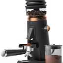 AMZCHEF Single Dose Coffee Grinder 75 Settings Burr Grinder, 40mm Conical Burr, Anti-Static & Low-Retention Design, Quiet DC Motor with Magnetic Outlet & Vacuum Dosing Cup for Espresso, French Press