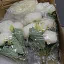 Zeyune 12 Sets Mason Jar Centerpiece Table Decorations, Artificial Peony Baby's Breath Flower Bouquets, Faux Flowers with Vase, Rustic Decor Gifts for Home, Wedding, Holiday (White)