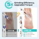 COSLUS Professional Manicure Pedicure Kit, 5-in-1 Electric Nail File for Toenail Hand Feet Care - Wider Grinder for Thick Nails, Cordless, 5 Speed, for Men Women Seniors Home Salon, White, C43(END10)