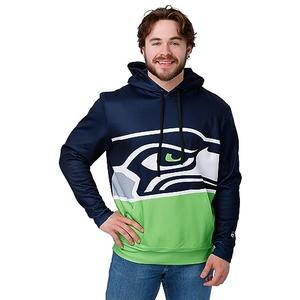 FOCO Seattle Seahawks NFL Mens Bold Logo Hoodie - L