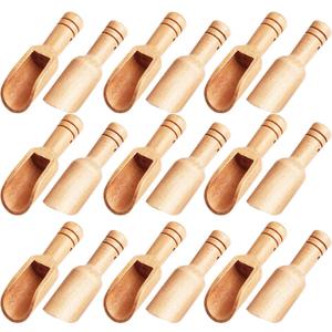 Arroyner 30 PCS Mini Wooden Spoon Mini Bamboo Spoons Small Bath Salt Spoon Small Spice Spoons for Sugar Scrubs, Spices, Bath Salts, Cooking