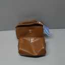 Birthday Gifts for Women Teen Girl, Personalized Initial Makeup Organizer Bag Set, Open Flat Travel Cosmetic Bag With Clear Divider and Handle(Brown,E)