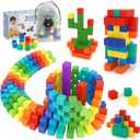 BananMelonBM 200 PCS Magnetic Blocks - Rainbow Magnetic Cubes Building Toys for Kids Ages 3-5 4-8, STEM Learning Preschool Educational Sensory Magnet Toys for Boys Girls
