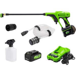 Greenworks 24V (600 PSI) Portable Power Cleaner, 4.0Ah USB Battery and Charger Included
