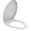 R&T Elongated Toilet Seat B1098, Heavy-Duty up to 440 lbs, Slow Close, Non Slip and Easy to Keep Clean, Easy to Install, White Premium PP Material
