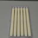 6PCS Flameless Taper Candles with 3D Flickering Flame Battery Operated Candles with 2 Remote with Button Cell Battery 10" Ivory LED Candlesticks Window Candle for Christmas Home Decor