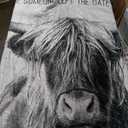 Highland Cow Blanket Highland Cow Gifts for Girls Boys Woman Kids Snowy Mountain Throw Blankets Soft Warm Fleece Flannel Plush Blankets for Bed Sofa Couch 40"x50"