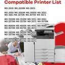 MX-60NT MX-61NT Black Toner Cartridge 2-Pack Replacement for Sharp MX-60NT-BA MX-61NT-BA MX-60NTBA MX-61NTBA Toner Cartridge for MX-2651 MX-3051 MX-3071 MX-3551 MX-3571 MX-4051 MX-4071 Printer Ink